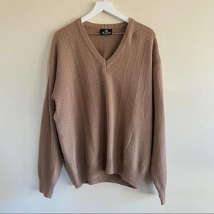 TUSCAN Men’s V-Neck Knit Sweater Made in Italy L